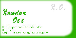 nandor ott business card